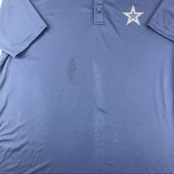 Dallas Cowboys Authentic Polo Mens 2XL Navy Blue Short Sleeve - Picture 4 of 7